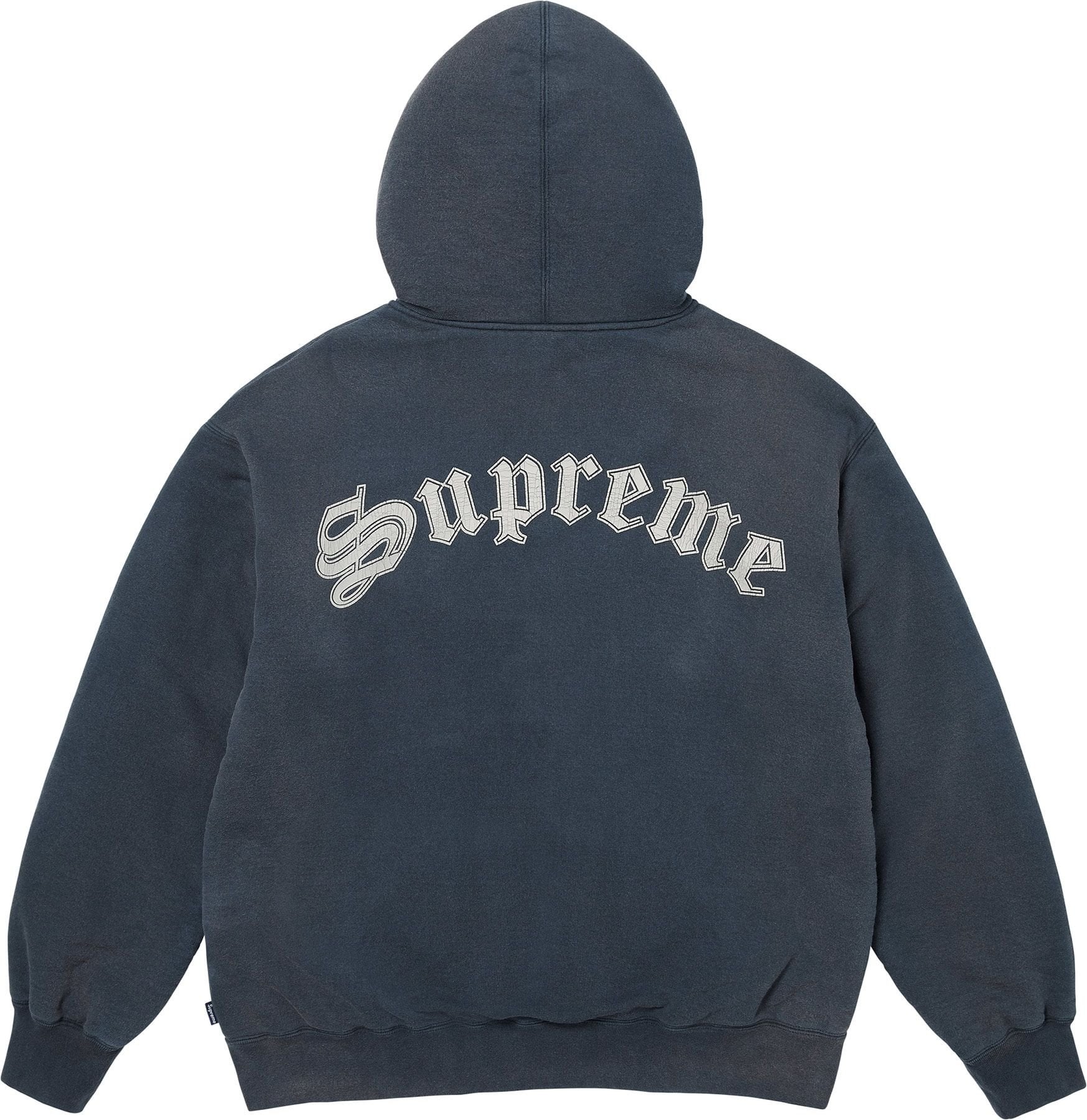 Shearling Lined Zip Up Hooded Sweatshirt view 3